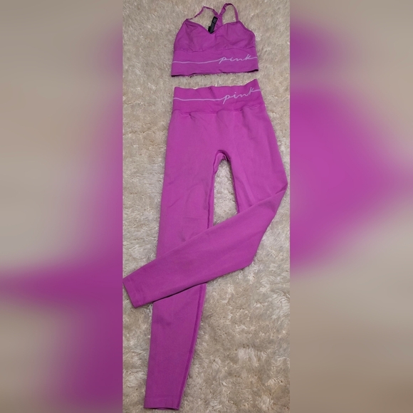 Victoria's Secrets Pink Activewear Sports Bra Intimates & Leggings Sz. XS - Picture 2 of 7